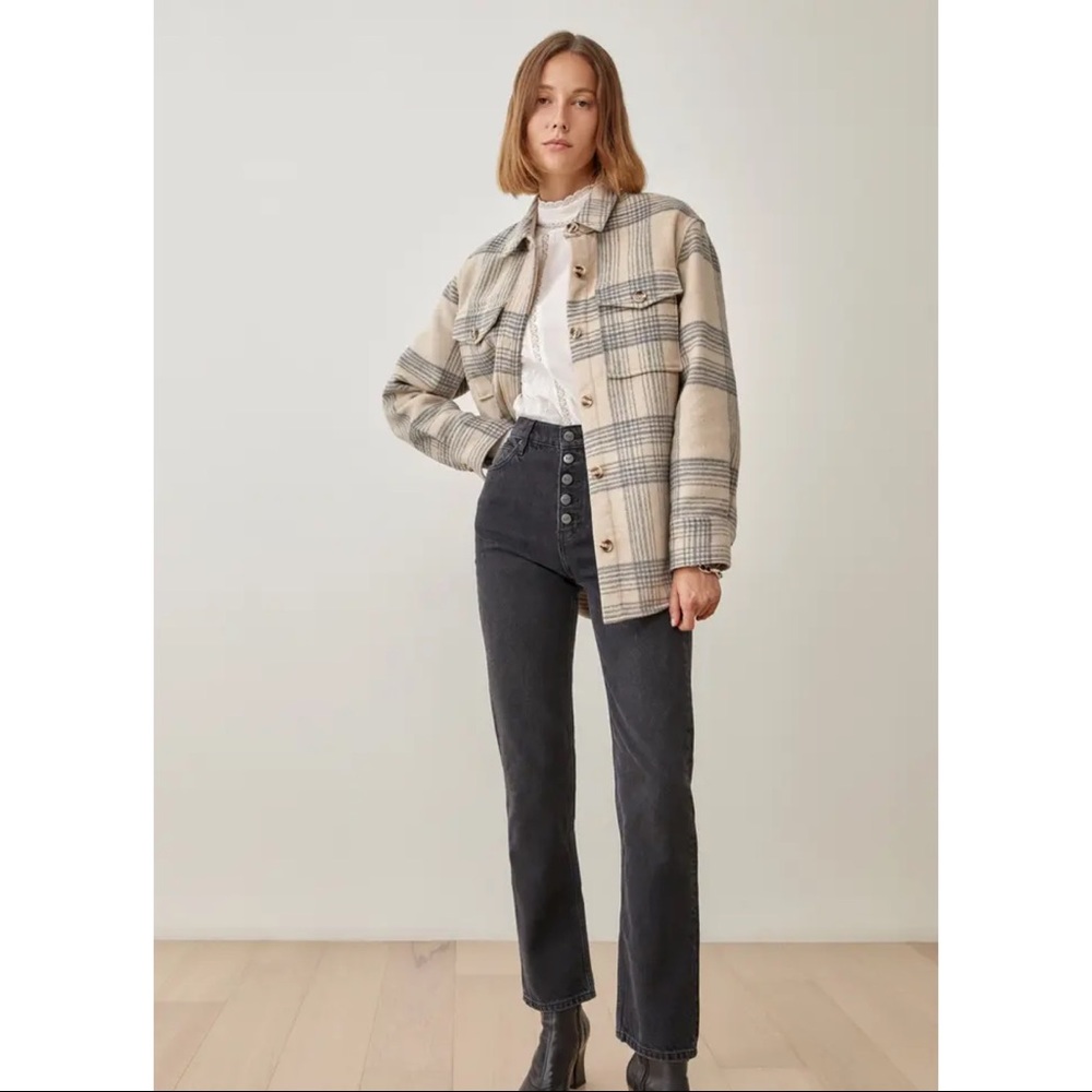 NWT Cynthia Button Fly High Rise Straight Jeans